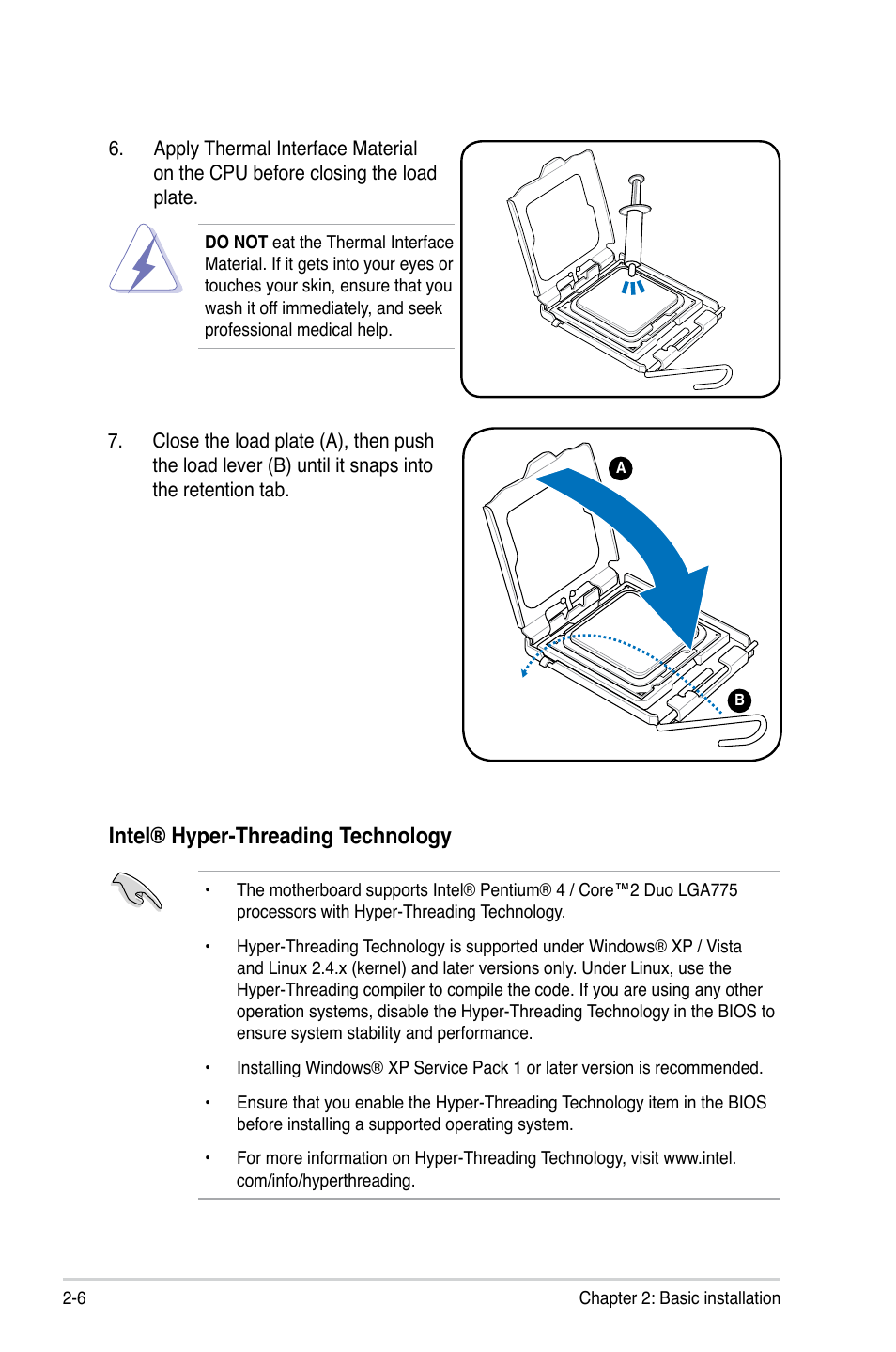 Intel® hyper-threading technology | Asus BP5120 User Manual | Page 28 / 56