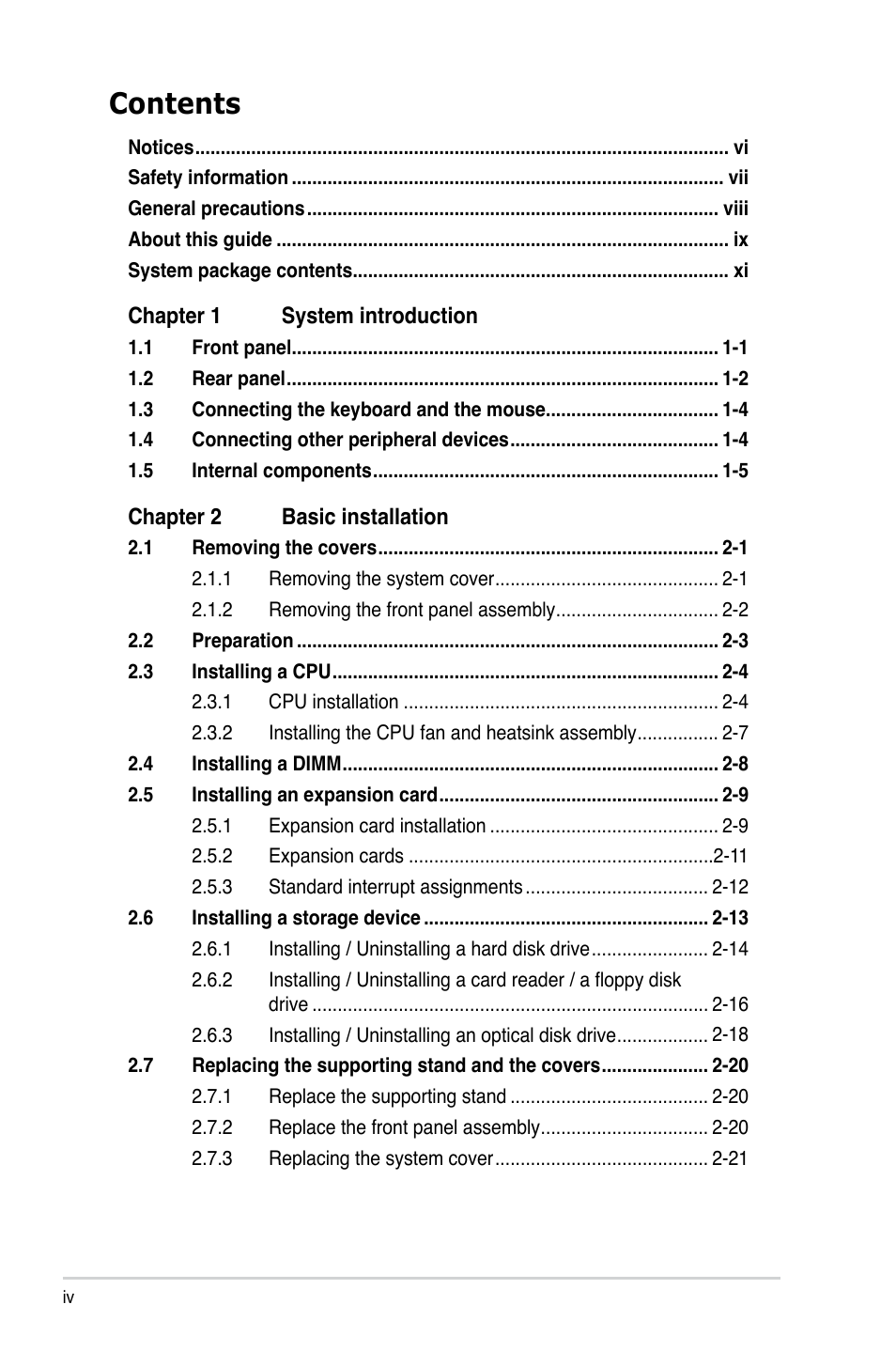 Asus BP5120 User Manual | Page 4 / 56