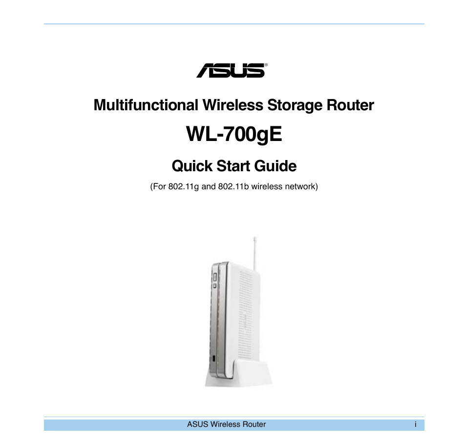 Asus WL-700gE User Manual | 24 pages