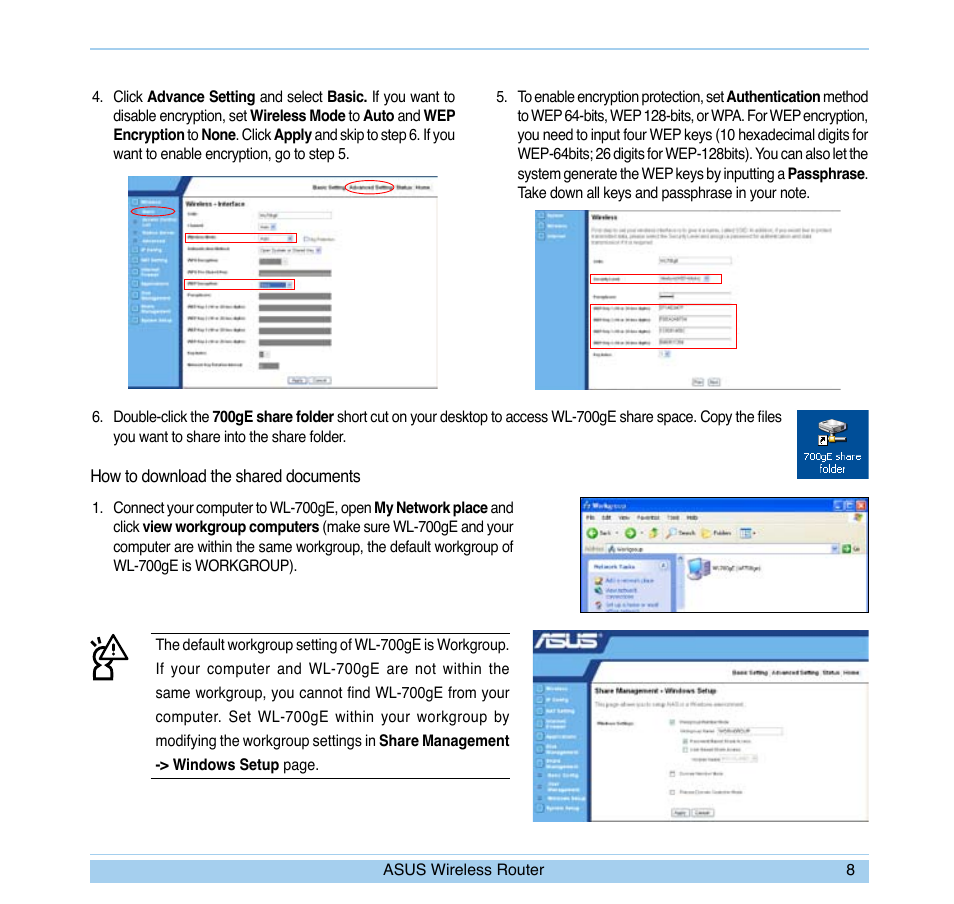 Asus WL-700gE User Manual | Page 11 / 24