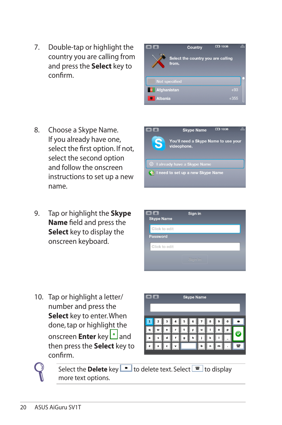 Asus AiGuru SV1T User Manual | Page 20 / 34