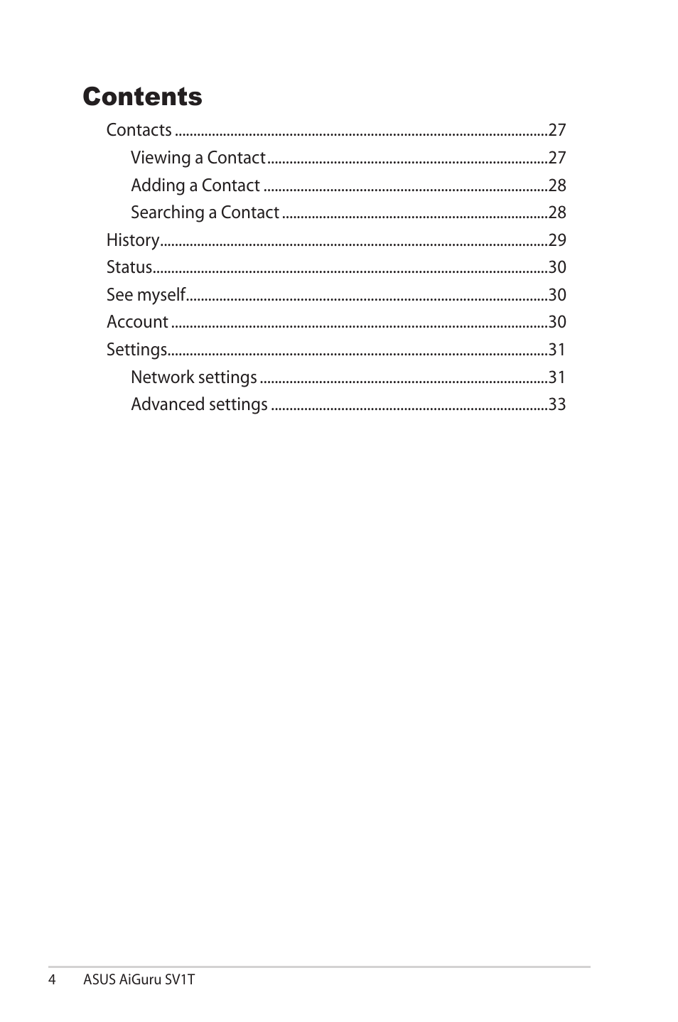 Asus AiGuru SV1T User Manual | Page 4 / 34