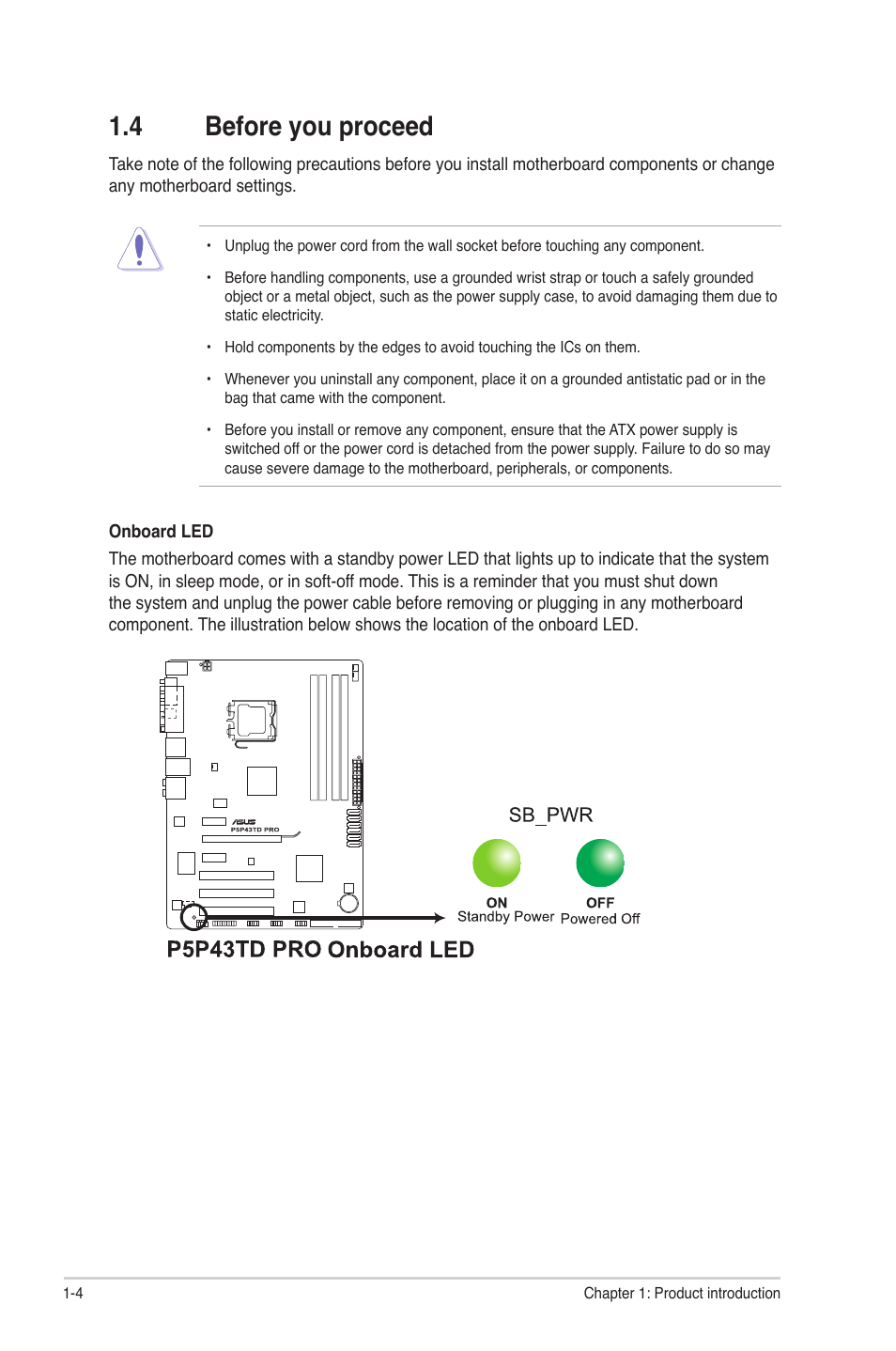 4 before you proceed, Before you proceed -4 | Asus P5P43TD PRO User Manual | Page 14 / 62