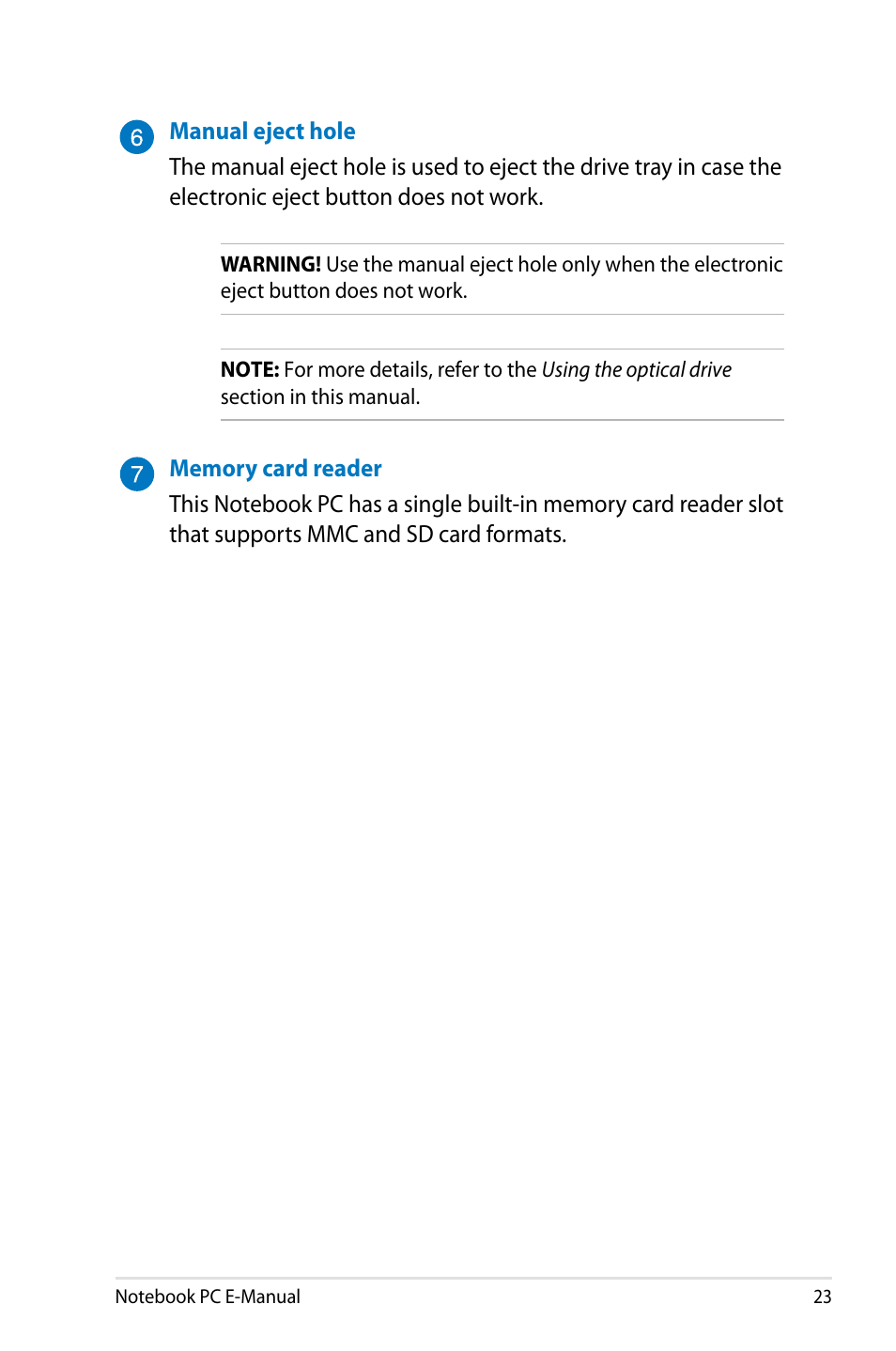 Asus G750JM User Manual | Page 23 / 124