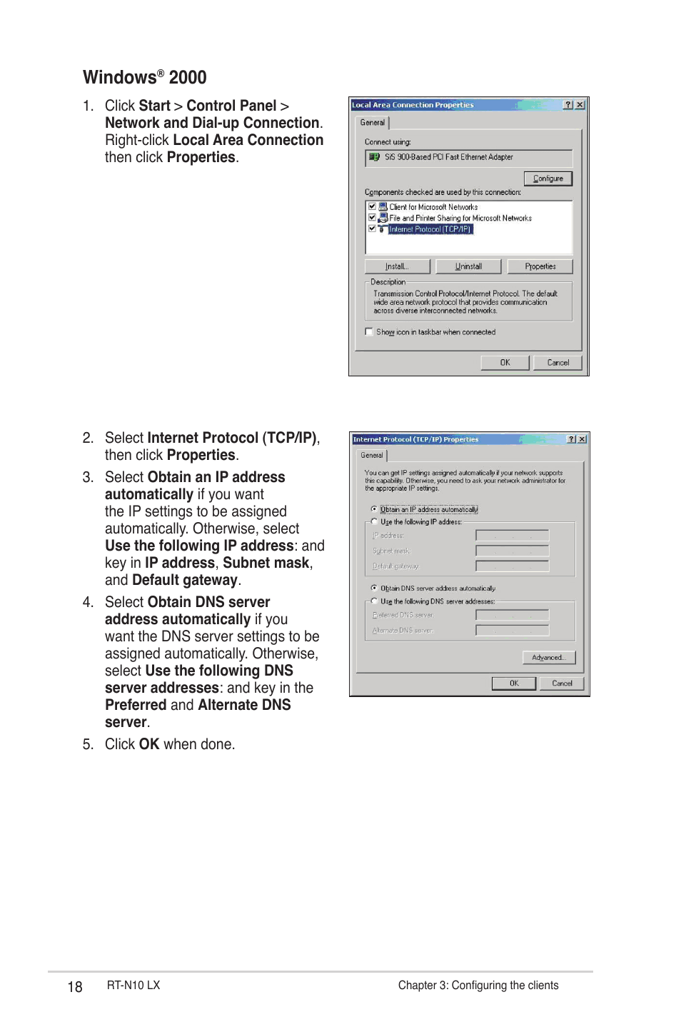 Windows | Asus RT-N10LX User Manual | Page 18 / 46