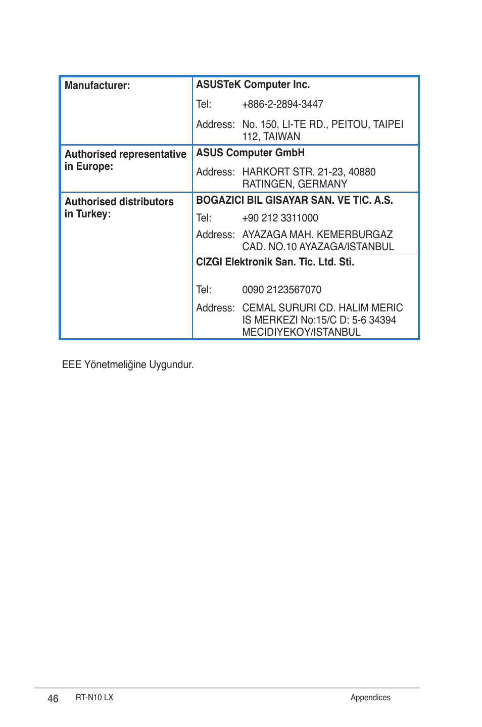 Asus RT-N10LX User Manual | Page 46 / 46