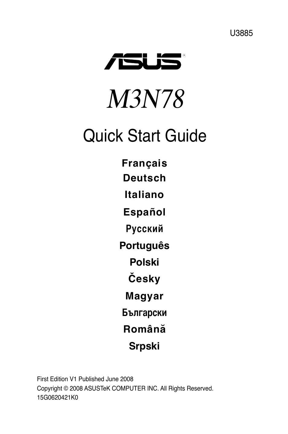 Asus M3N78 User Manual | 38 pages