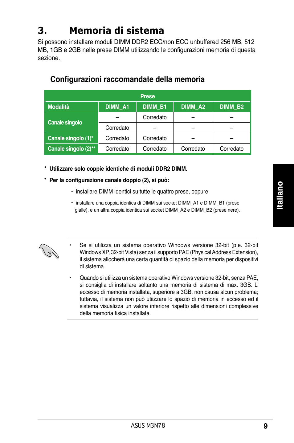 Asus M3N78 User Manual | Page 10 / 38