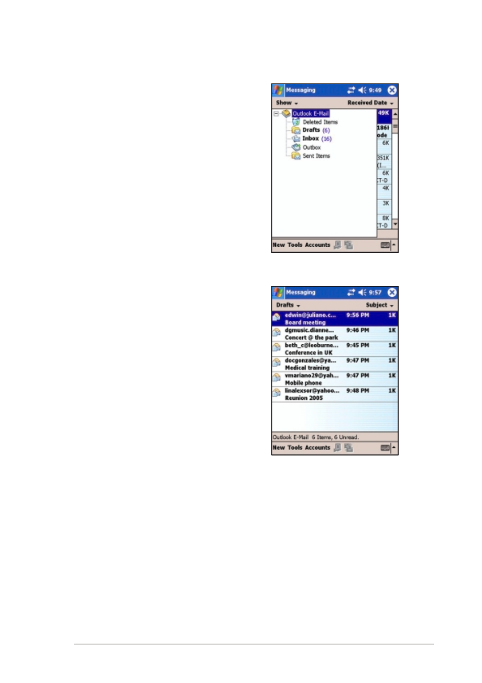 Saving composed messages | Asus MyPal A730W User Manual | Page 143 / 218