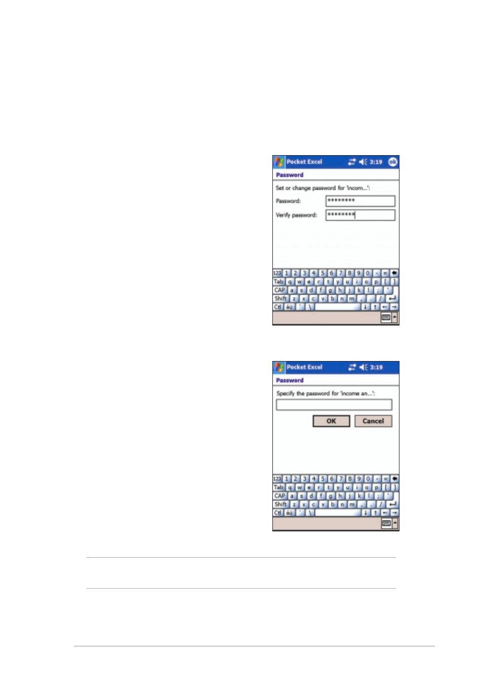 Securing your excel document | Asus MyPal A730W User Manual | Page 157 / 218