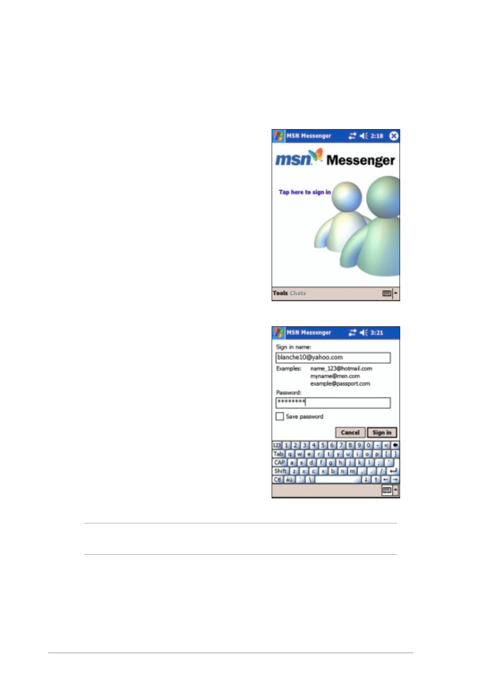 Signing up | Asus MyPal A730W User Manual | Page 160 / 218