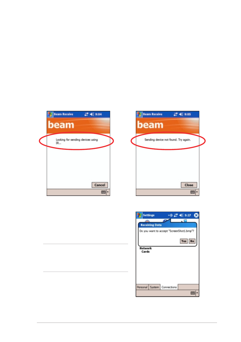 Receiving infrared beams | Asus MyPal A730W User Manual | Page 183 / 218