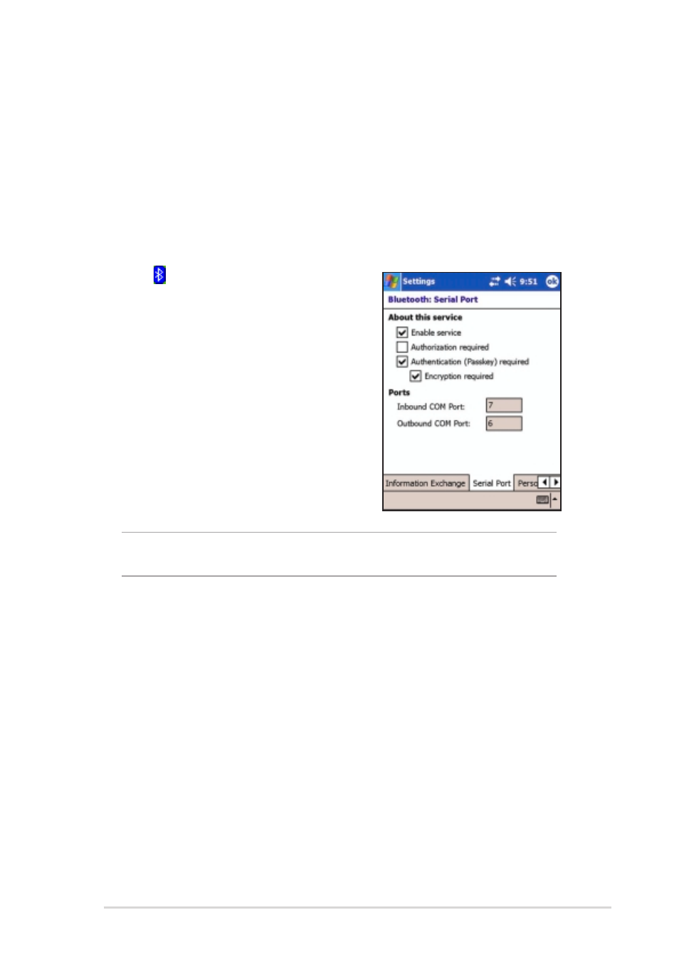 Remote device services, Wireless serial port | Asus MyPal A730W User Manual | Page 193 / 218