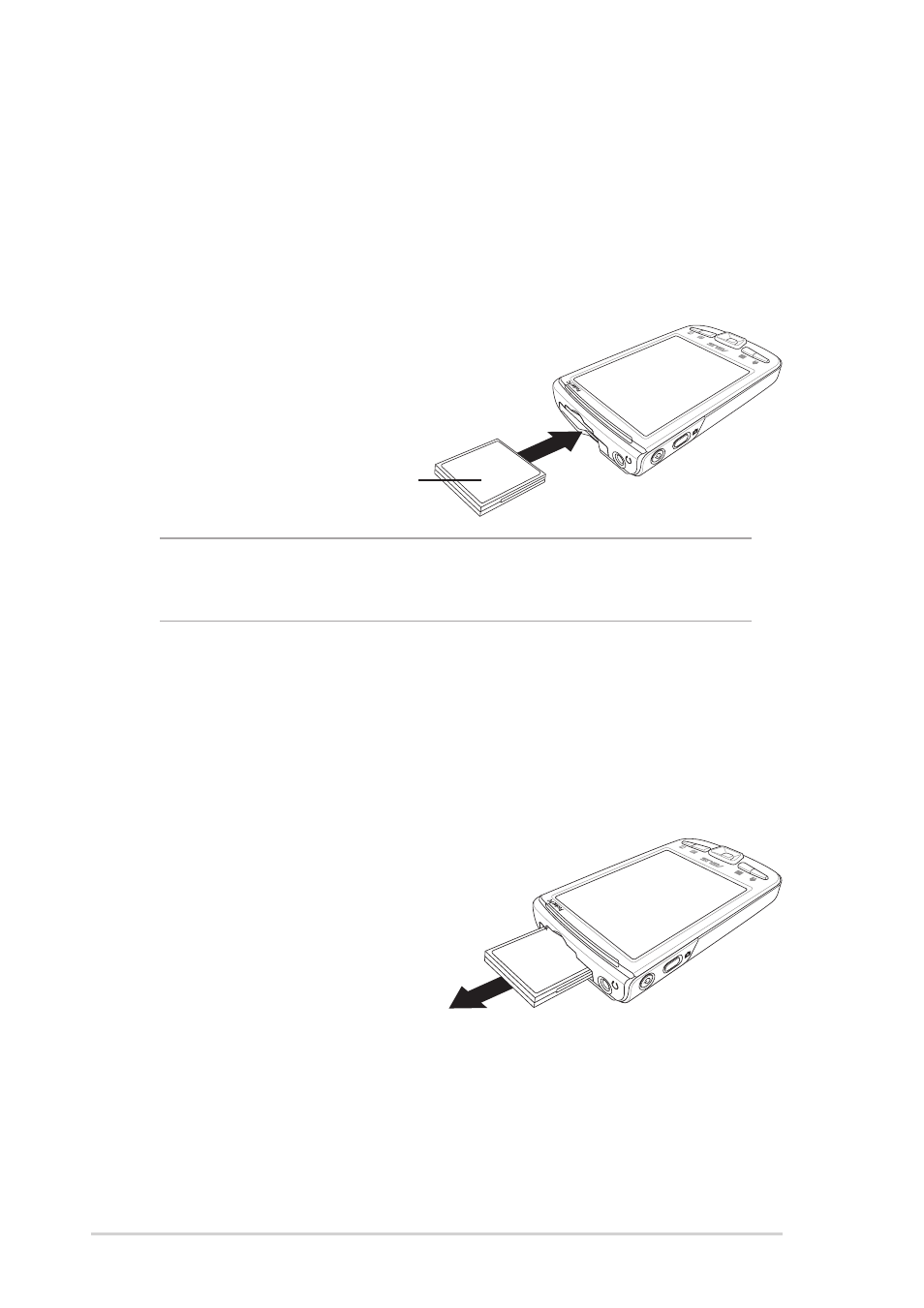 Installing and removing a cf card | Asus MyPal A730W User Manual | Page 20 / 218