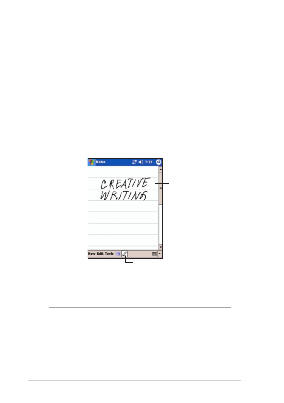 Writing on the screen | Asus MyPal A730W User Manual | Page 30 / 218