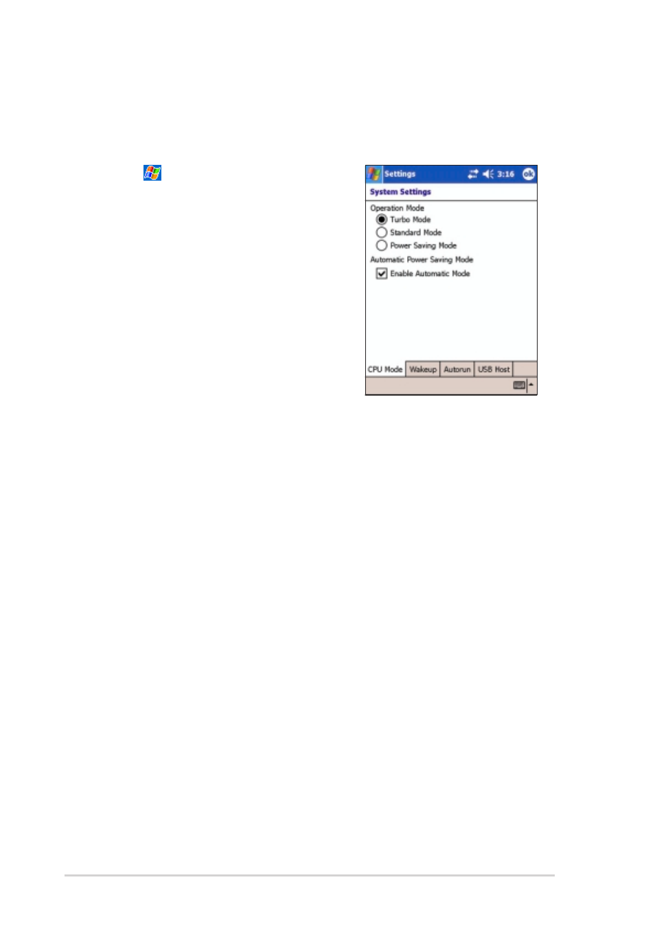 Changing the system operation settings | Asus MyPal A730W User Manual | Page 52 / 218