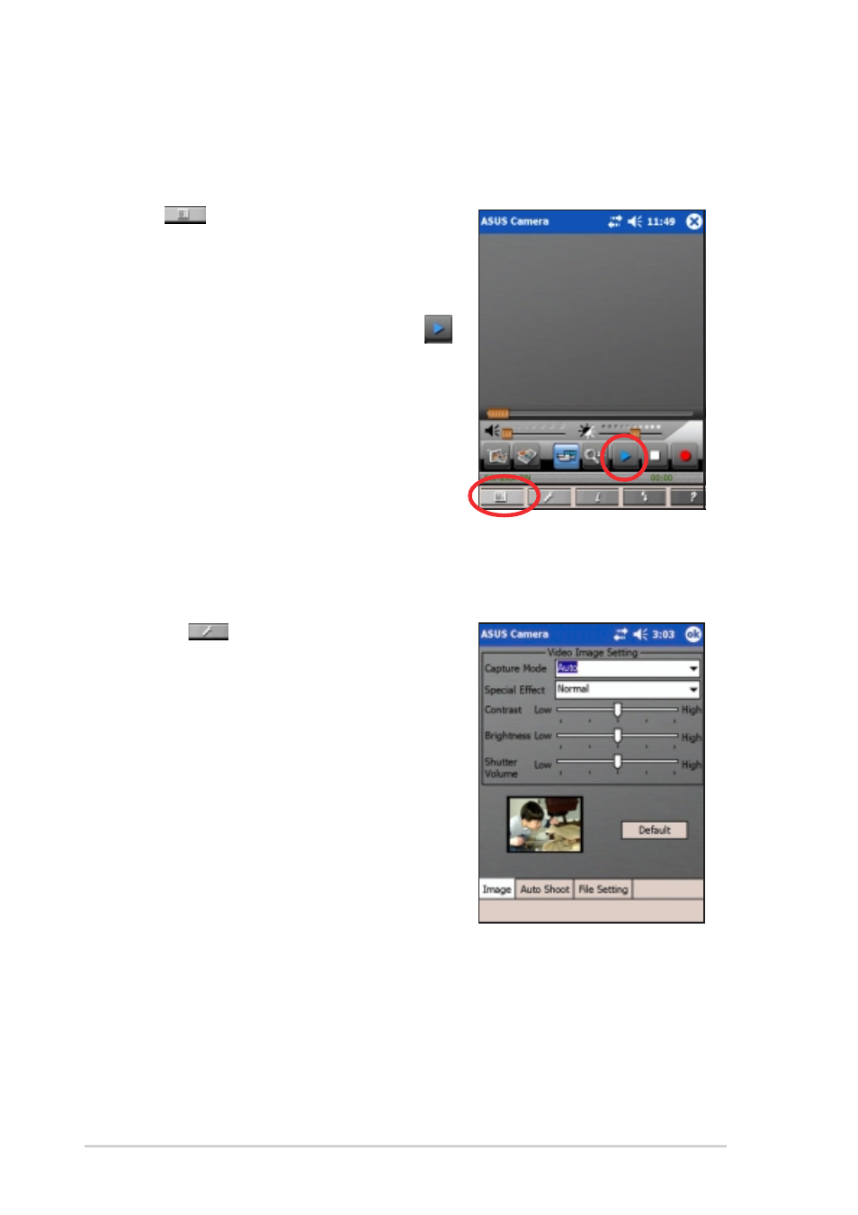Recorder menus | Asus MyPal A730W User Manual | Page 86 / 218