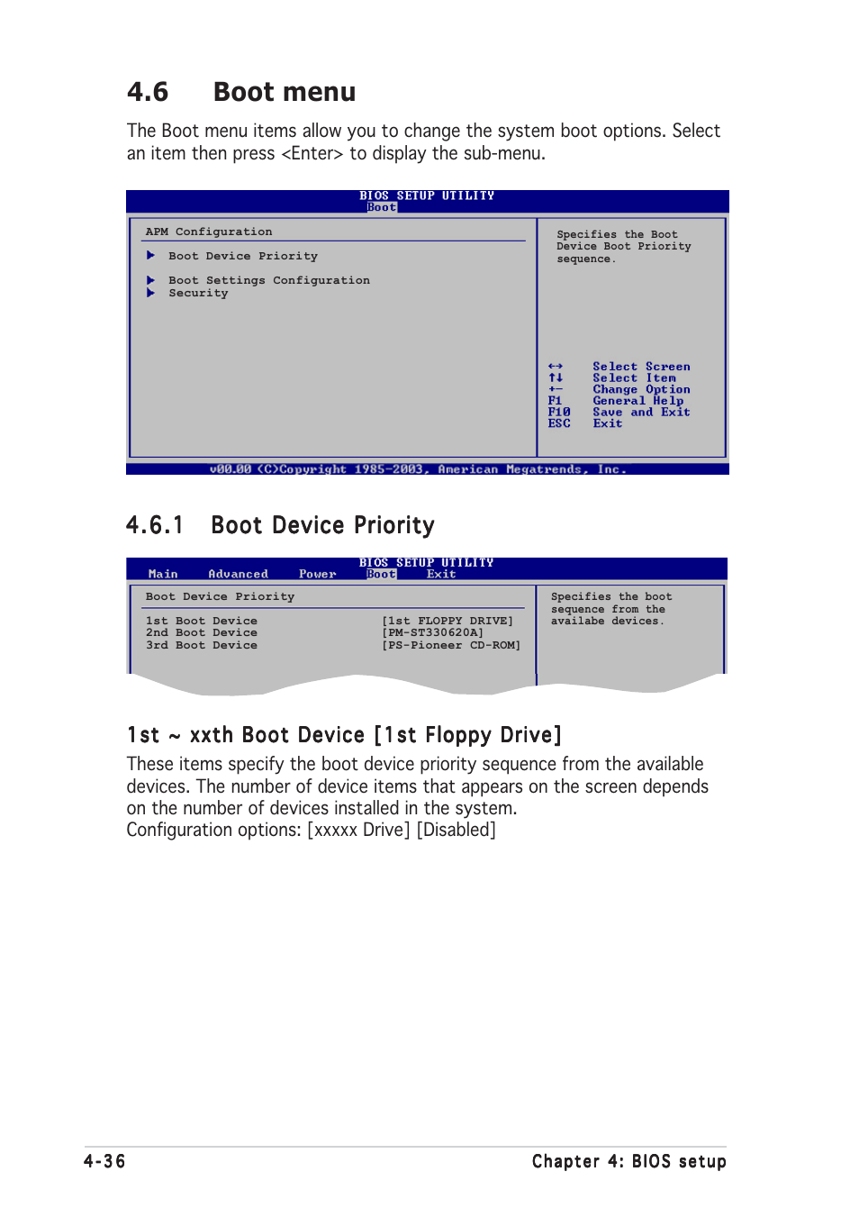 6 boot menu | Asus P5GDC Deluxe User Manual | Page 100 / 136