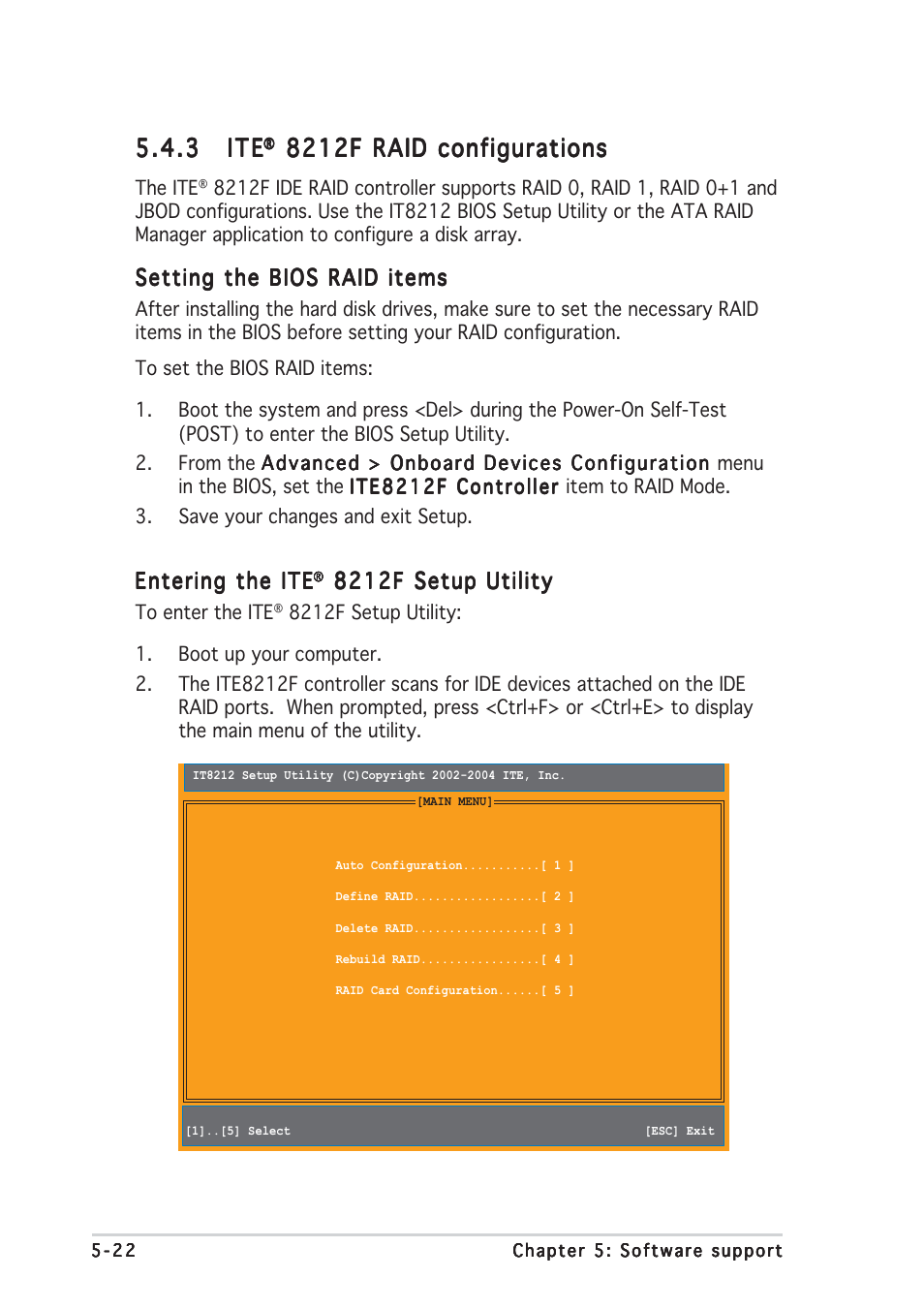 3 ite ite ite ite ite, 8212f raid configurations | Asus P5GDC Deluxe User Manual | Page 130 / 136