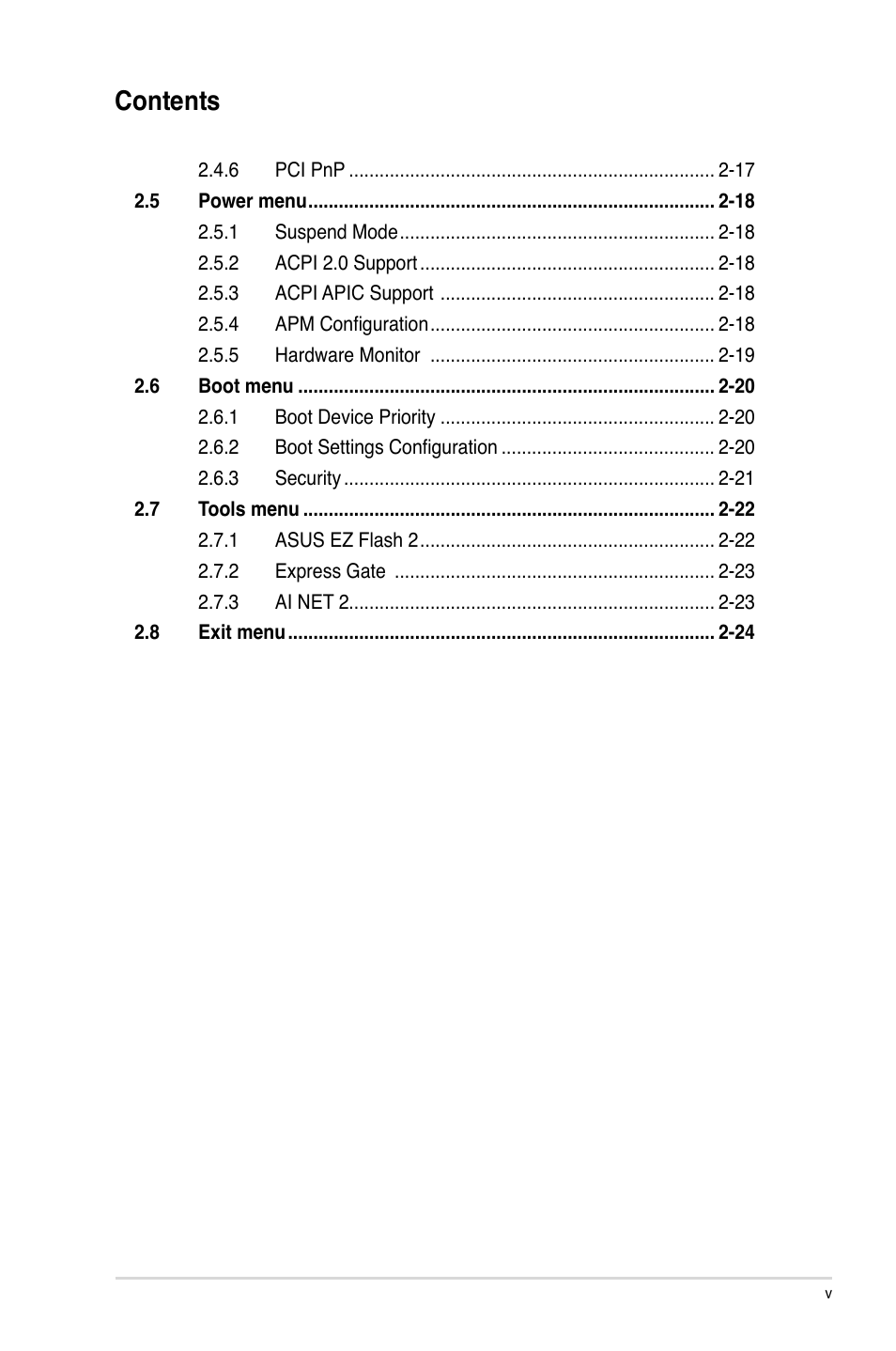 Asus P5QPL-VM User Manual | Page 5 / 64