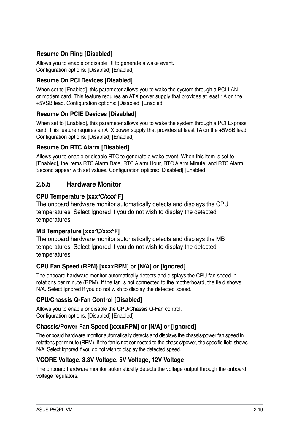 5 hardware monitor | Asus P5QPL-VM User Manual | Page 59 / 64