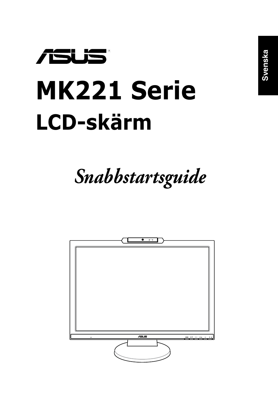 Mk221 serie, Lcd-skärm, Snabbstartsguide | Asus MK221H User Manual | Page 109 / 168