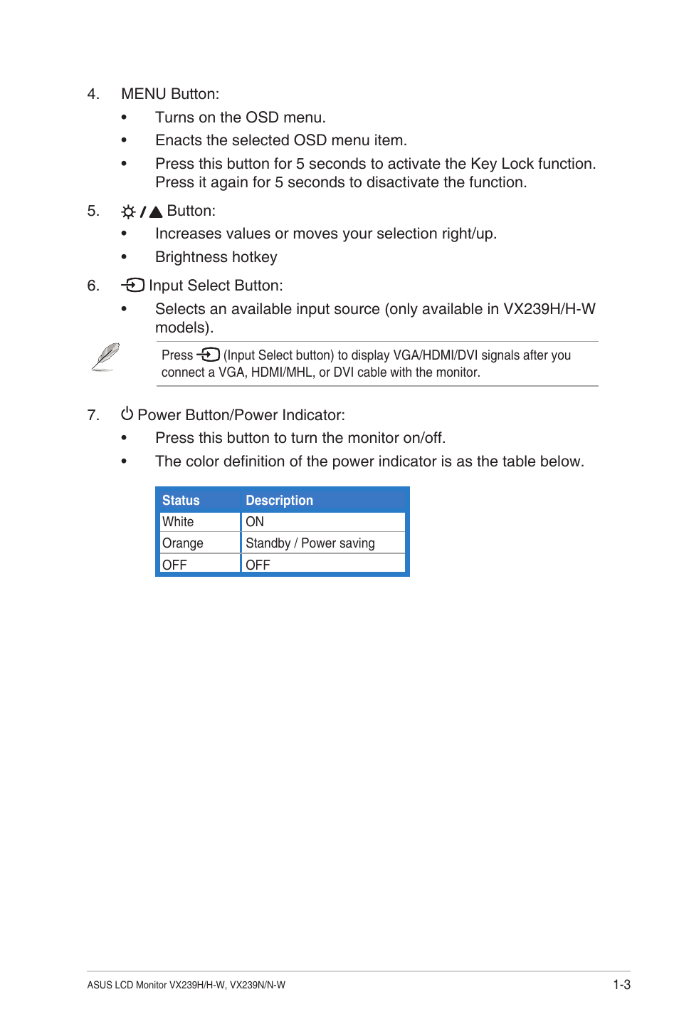 Asus VX239N User Manual | Page 10 / 26