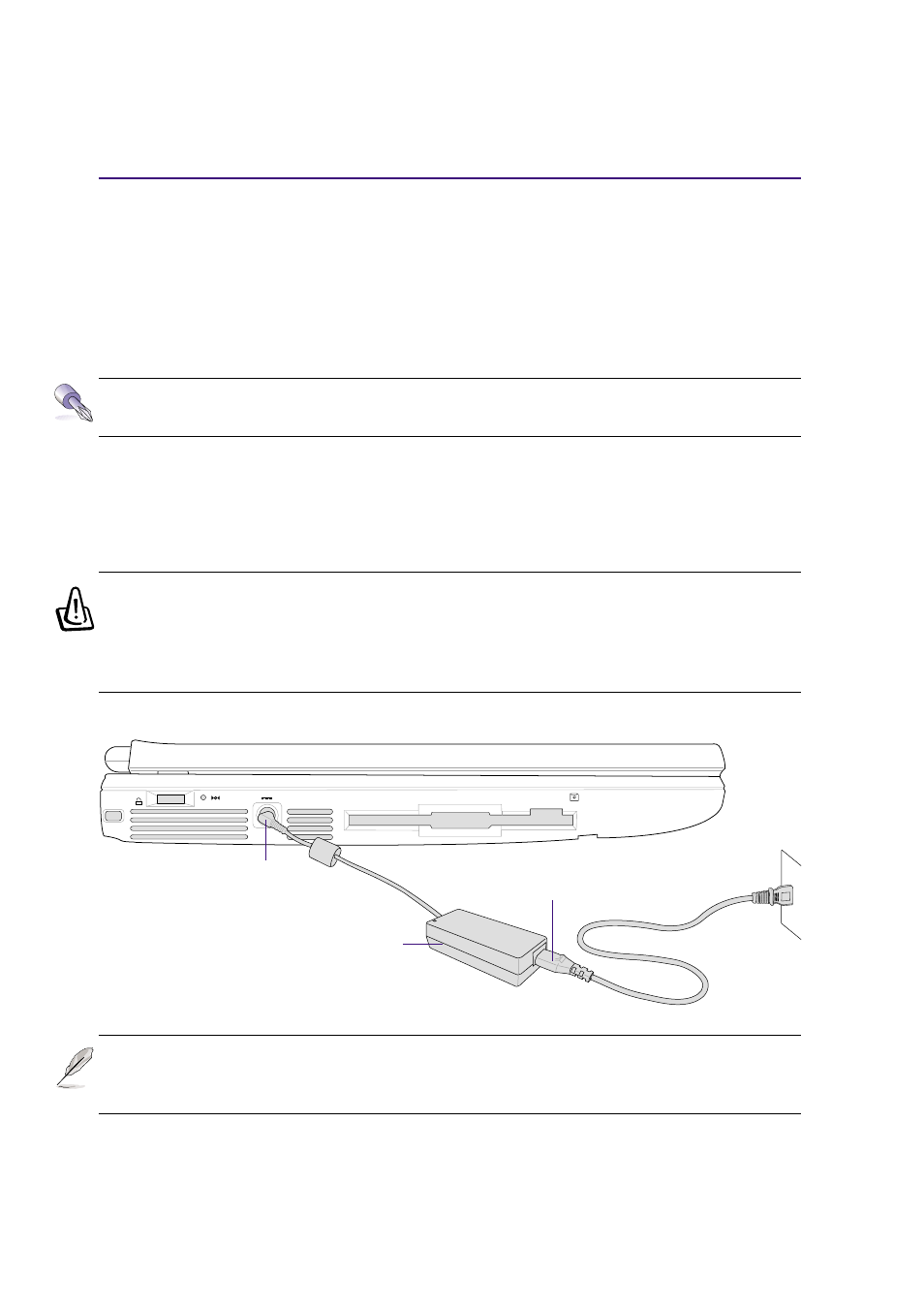 Power connection, Getting started | Asus L3Tp User Manual | Page 26 / 70