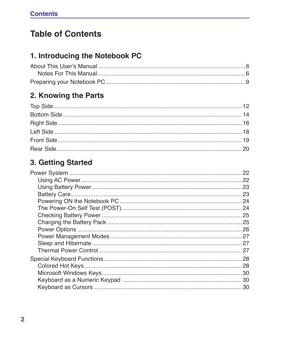 Asus Z96S User Manual | Page 2 / 82