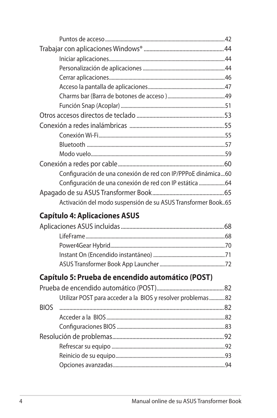 Asus TX300CA User Manual | Page 4 / 118