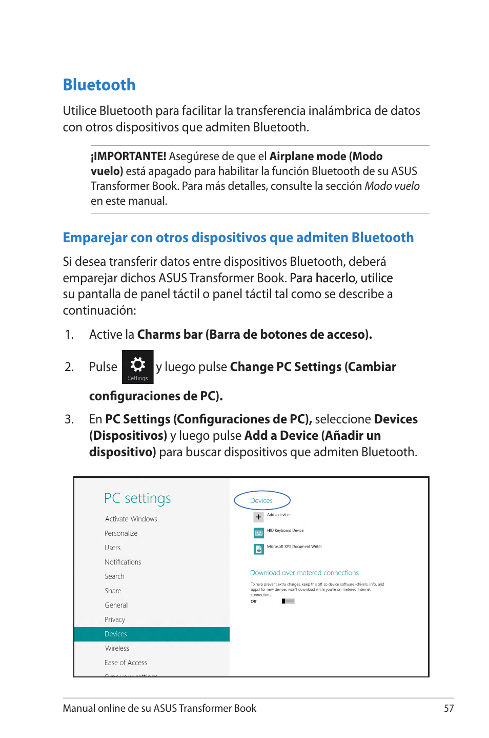 Bluetooth | Asus TX300CA User Manual | Page 57 / 118