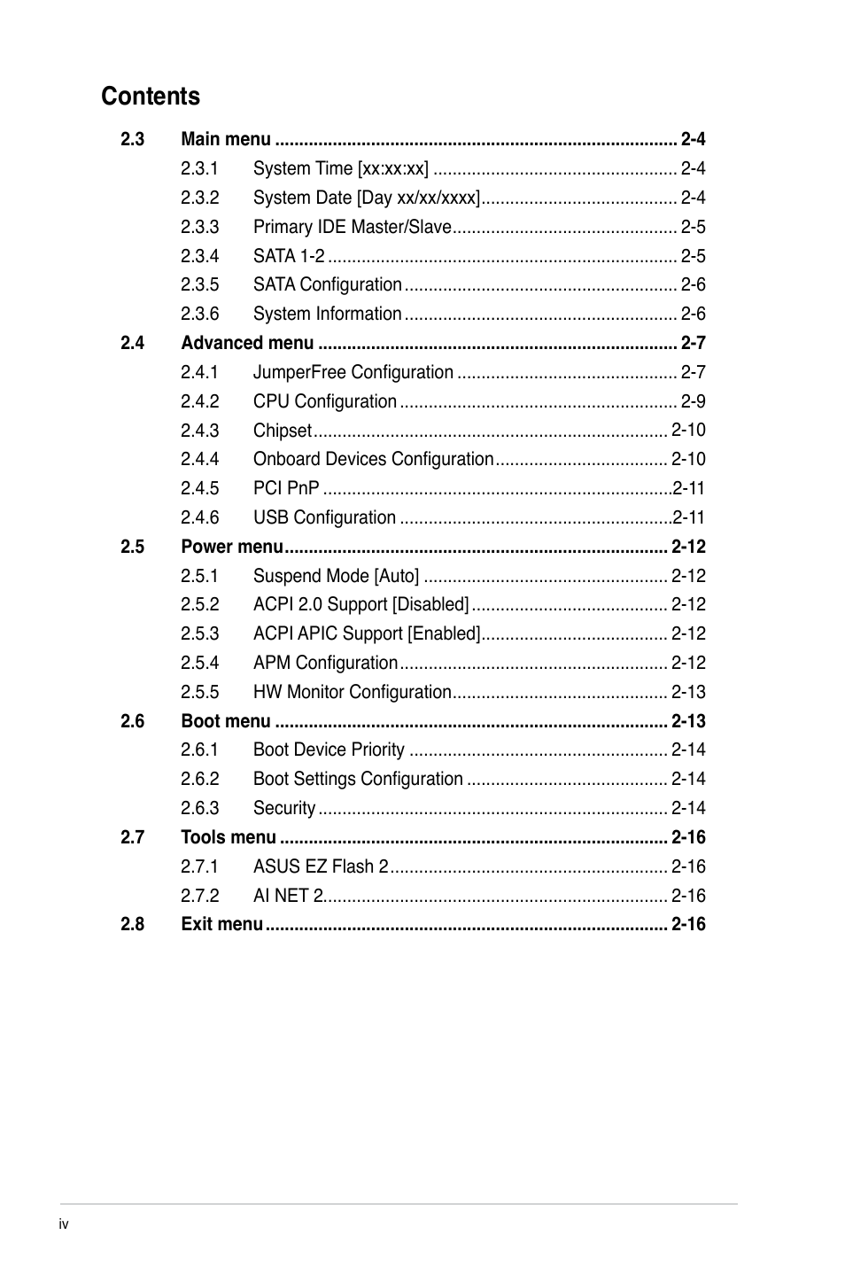 Asus M2A74-AM SE User Manual | Page 4 / 40