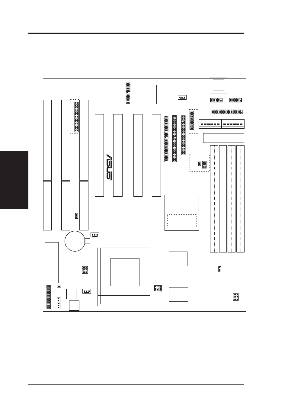 Iii. installation, Asus sp97 motherboard layout, Motherboard layout) iii. inst alla tion | Asus SP97 User Manual | Page 12 / 96