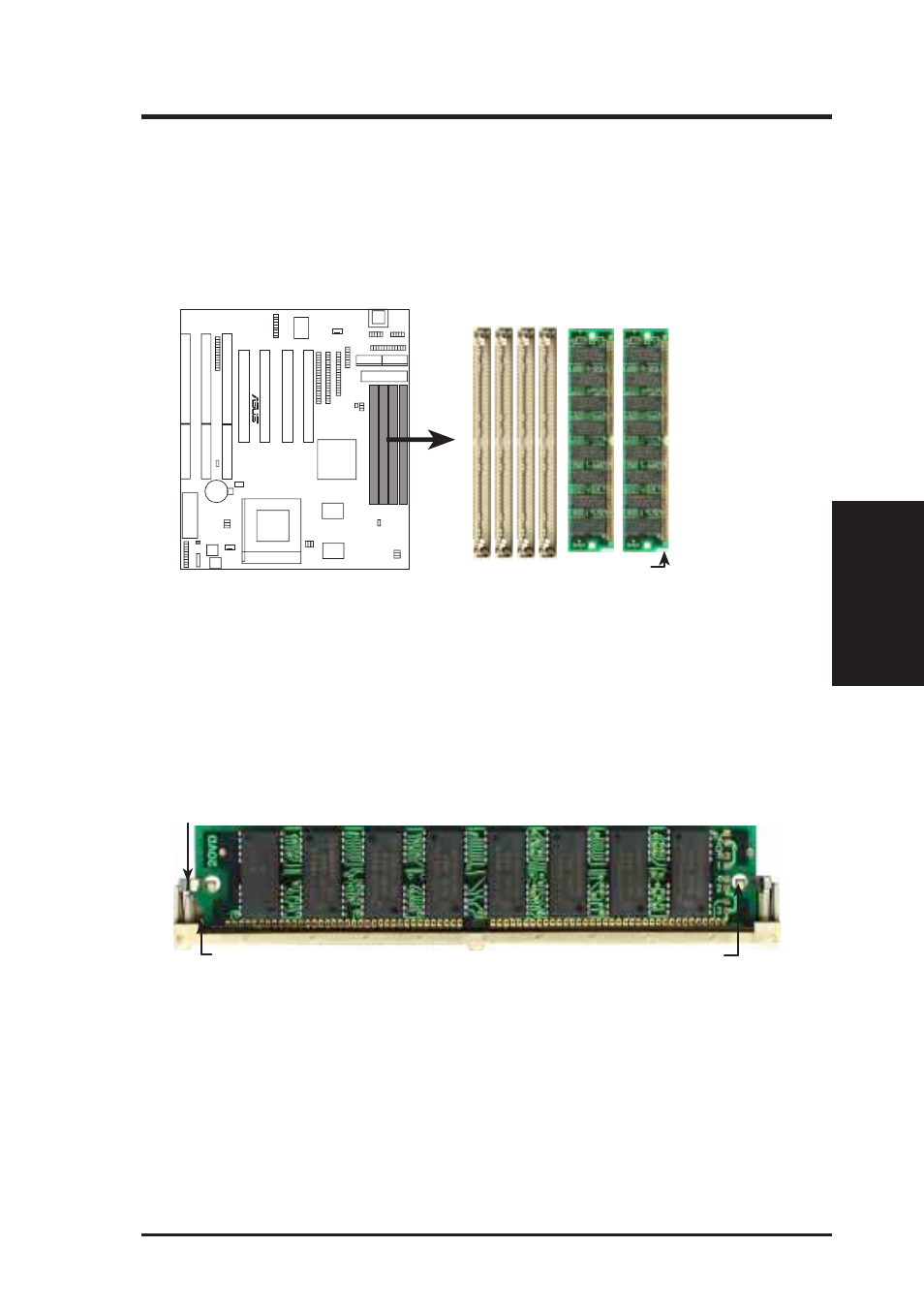 Iii. installation, Simm installation, Pin simm sockets | Asus SP97 User Manual | Page 21 / 96