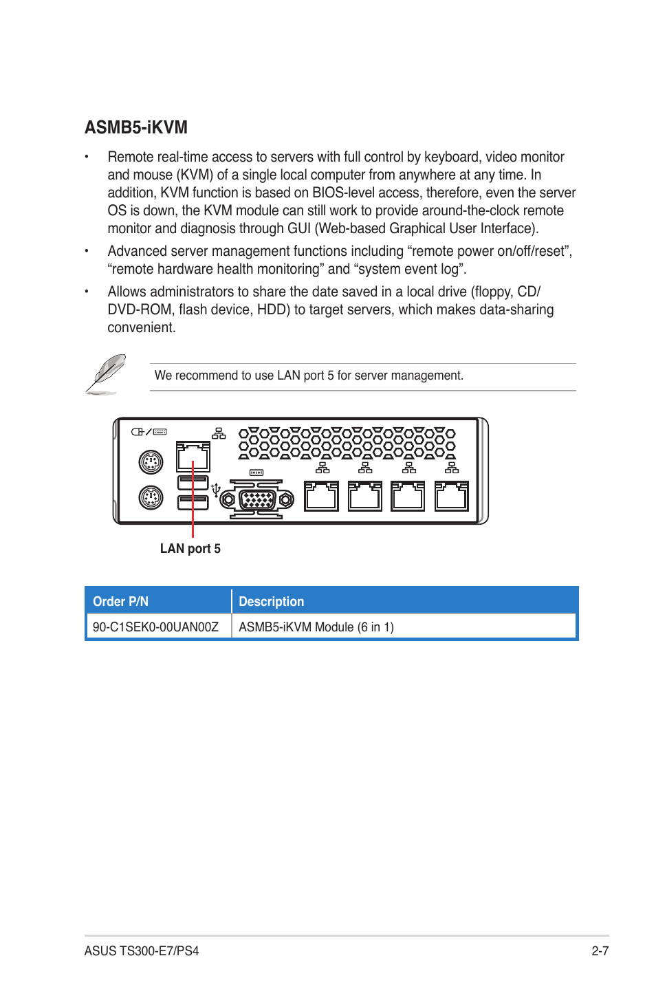 Asmb5-ikvm | Asus TS300-E7/PS4 User Manual | Page 19 / 22