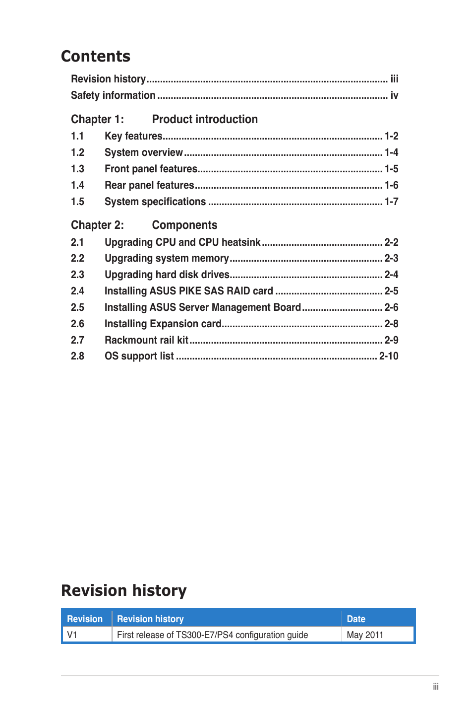 Asus TS300-E7/PS4 User Manual | Page 3 / 22