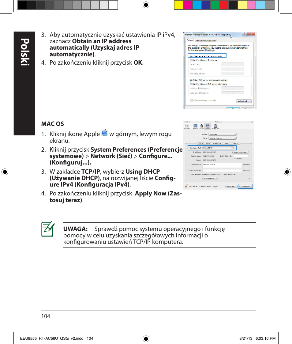 Polsk i | Asus RT-AC56U User Manual | Page 104 / 234