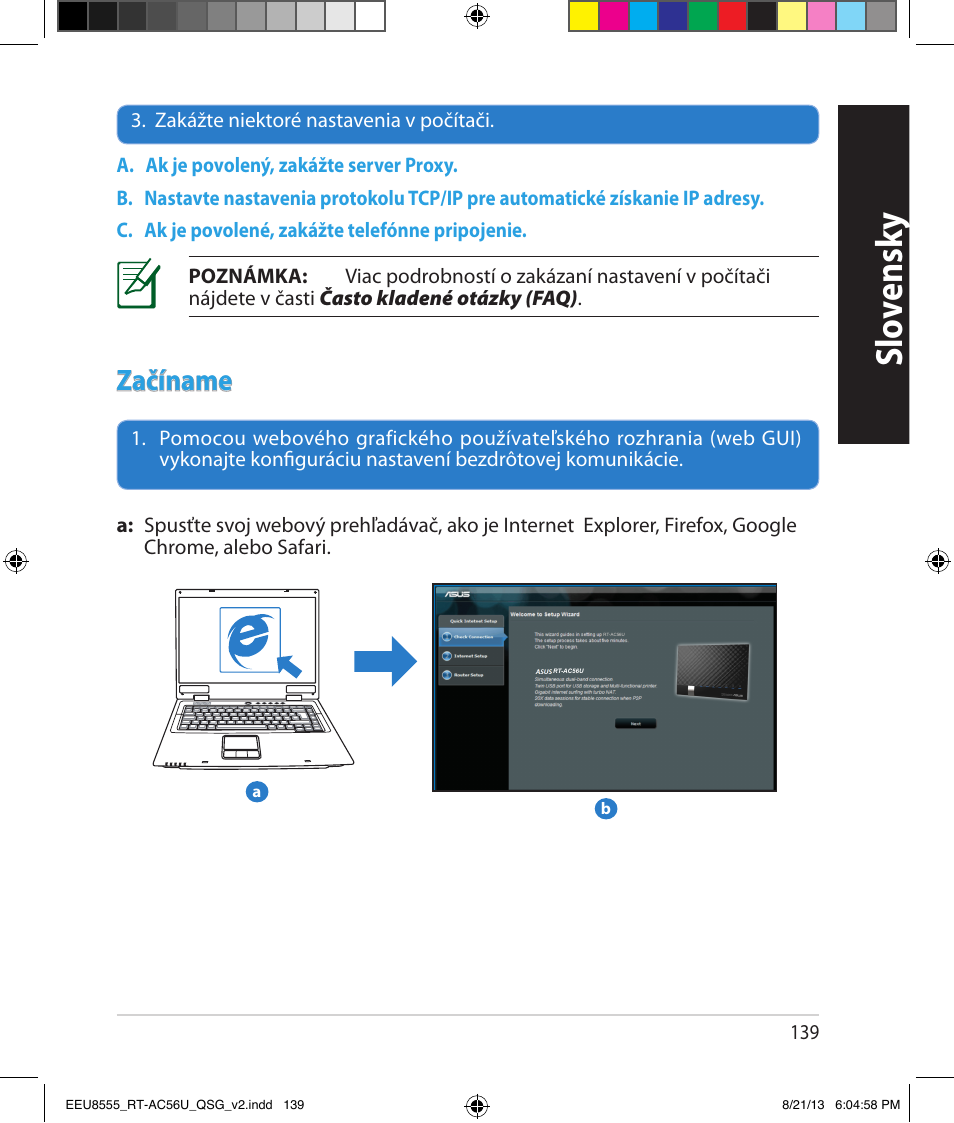 Slo vensk y, Začíname | Asus RT-AC56U User Manual | Page 139 / 234