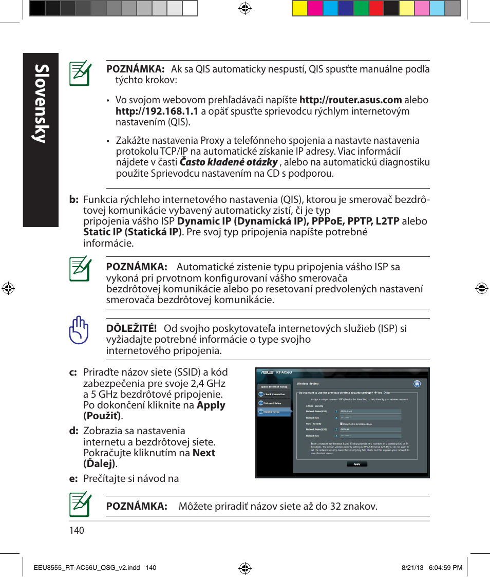 Slo vensk y | Asus RT-AC56U User Manual | Page 140 / 234