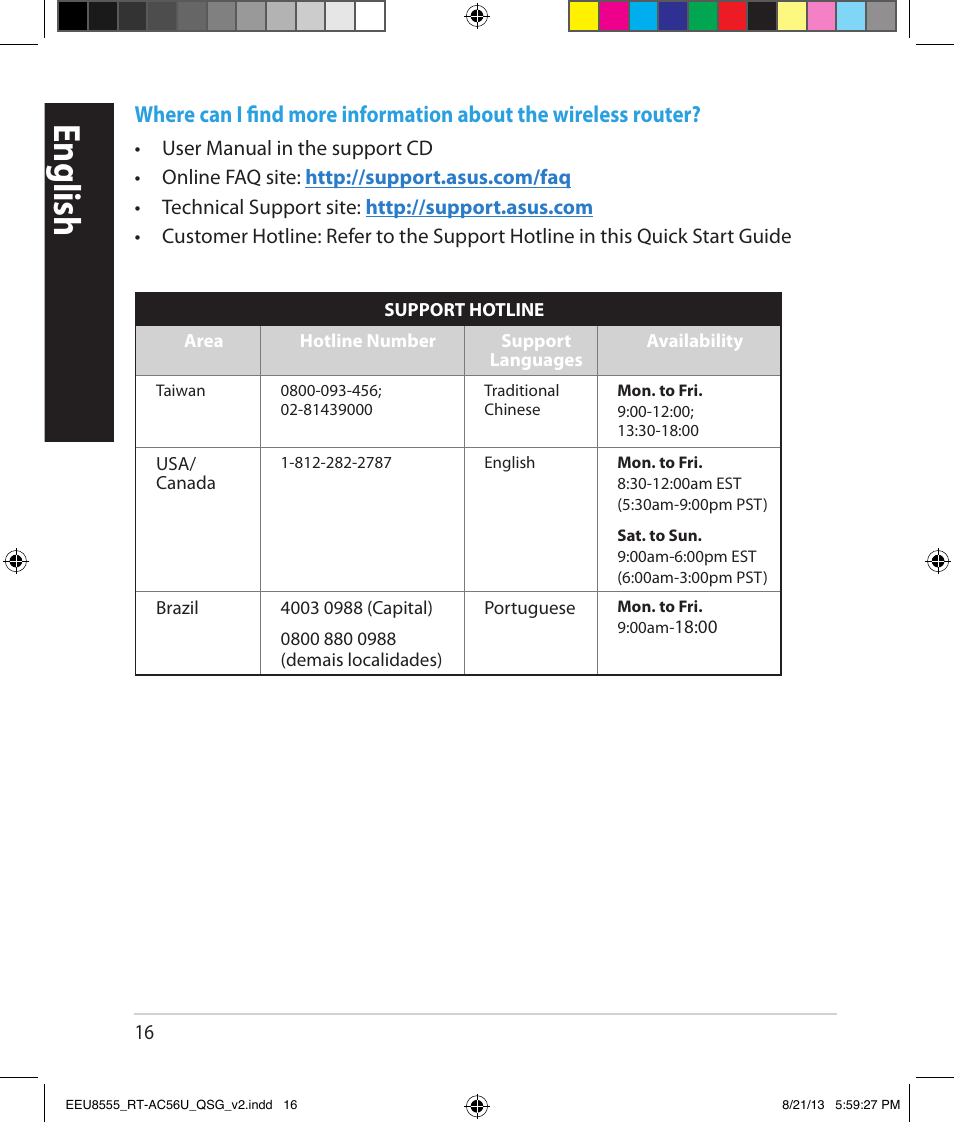 English | Asus RT-AC56U User Manual | Page 16 / 234