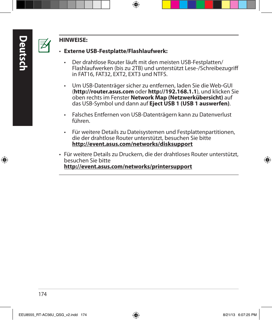 Deutsch | Asus RT-AC56U User Manual | Page 174 / 234