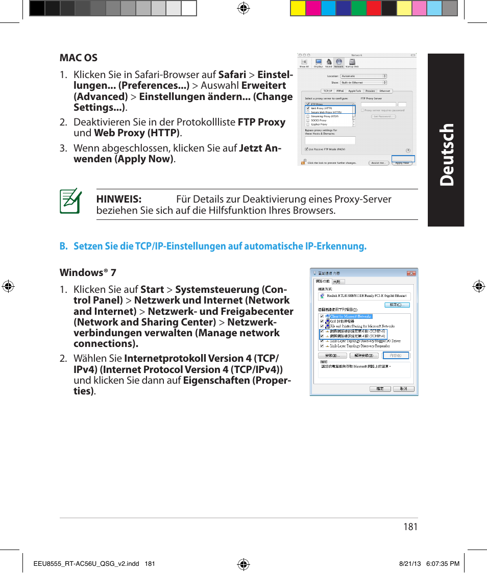 Deutsch | Asus RT-AC56U User Manual | Page 181 / 234