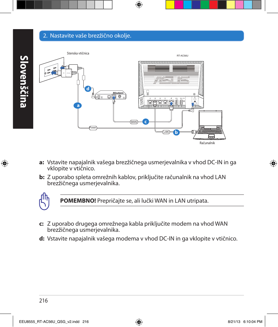 Slo venščina slo venščina | Asus RT-AC56U User Manual | Page 216 / 234