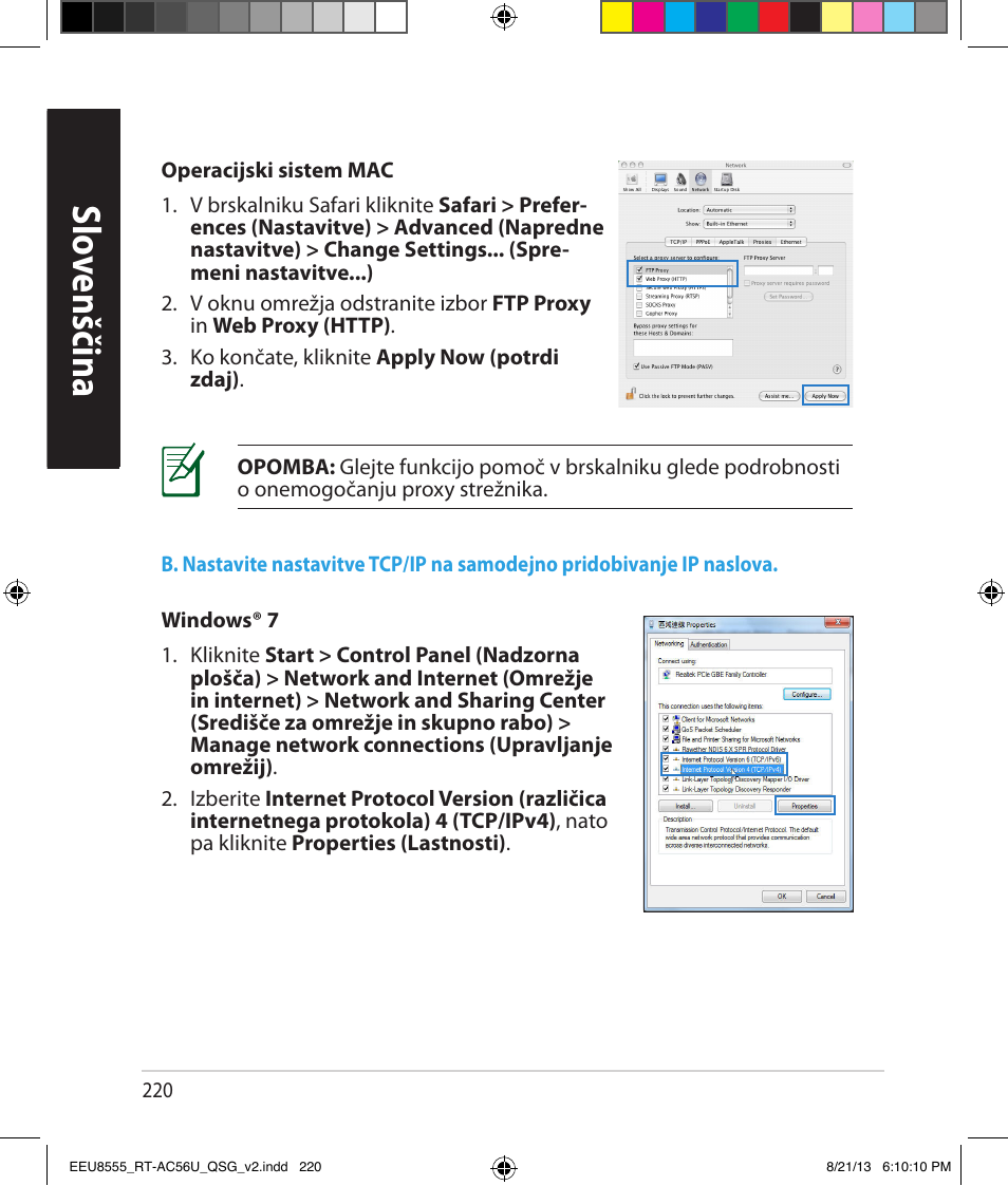 Slo venščina slo venščina | Asus RT-AC56U User Manual | Page 220 / 234