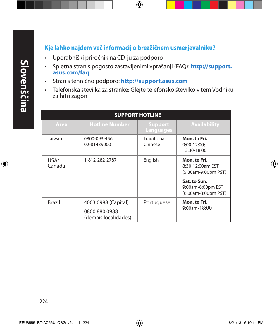 Slo venščina | Asus RT-AC56U User Manual | Page 224 / 234