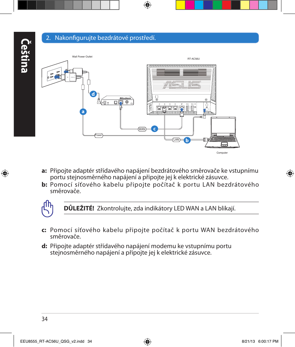 Čeština | Asus RT-AC56U User Manual | Page 34 / 234