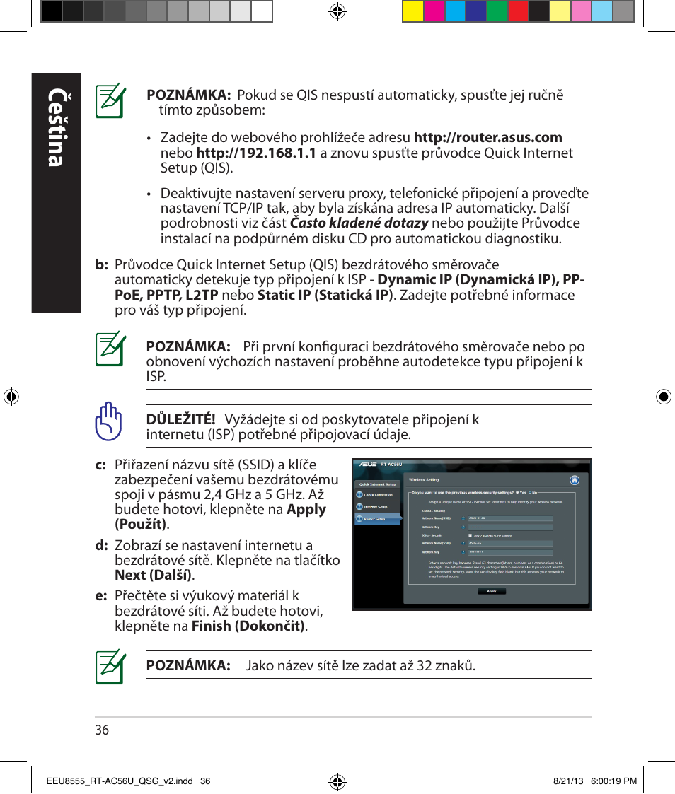 Čeština | Asus RT-AC56U User Manual | Page 36 / 234