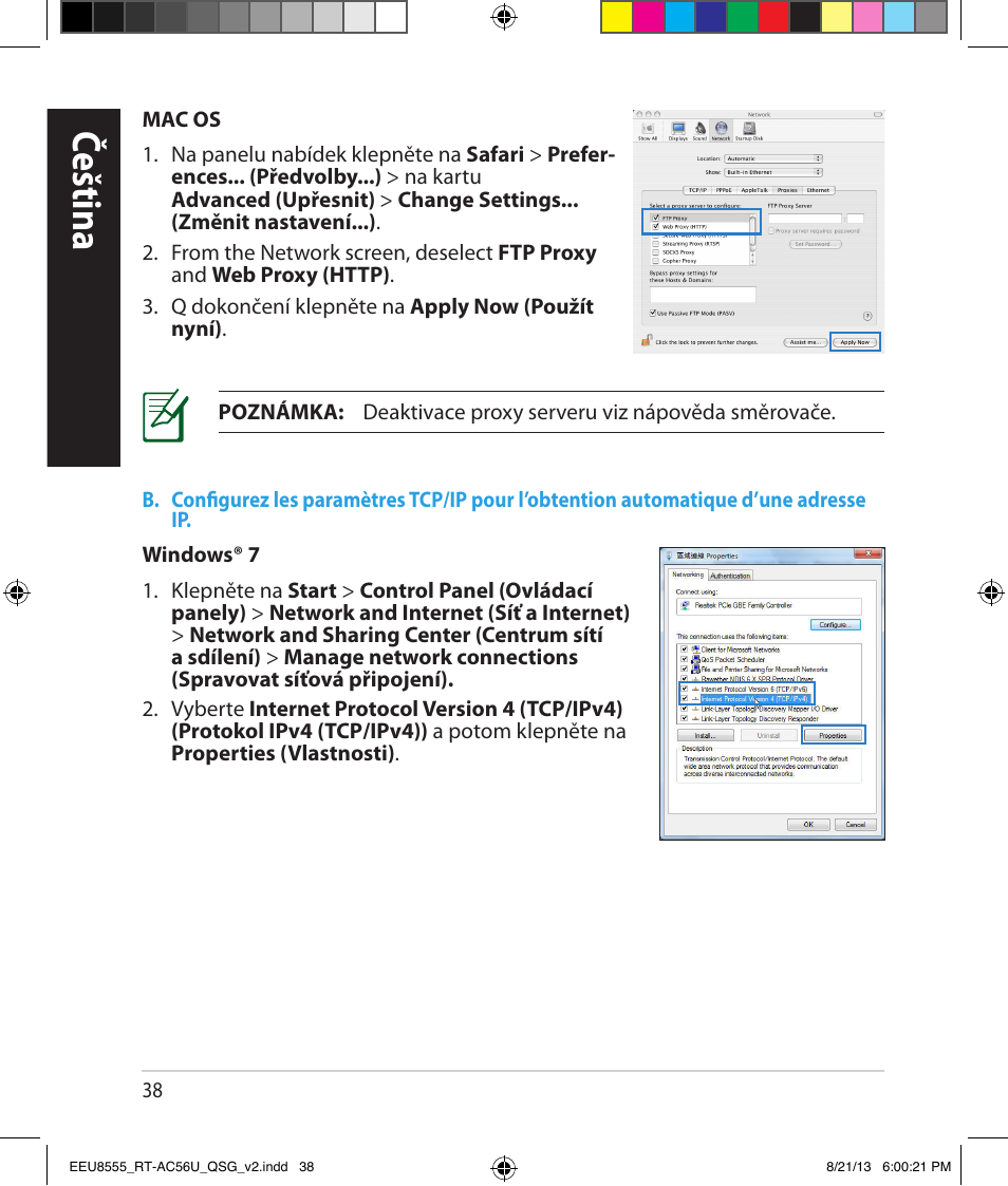 Čeština | Asus RT-AC56U User Manual | Page 38 / 234