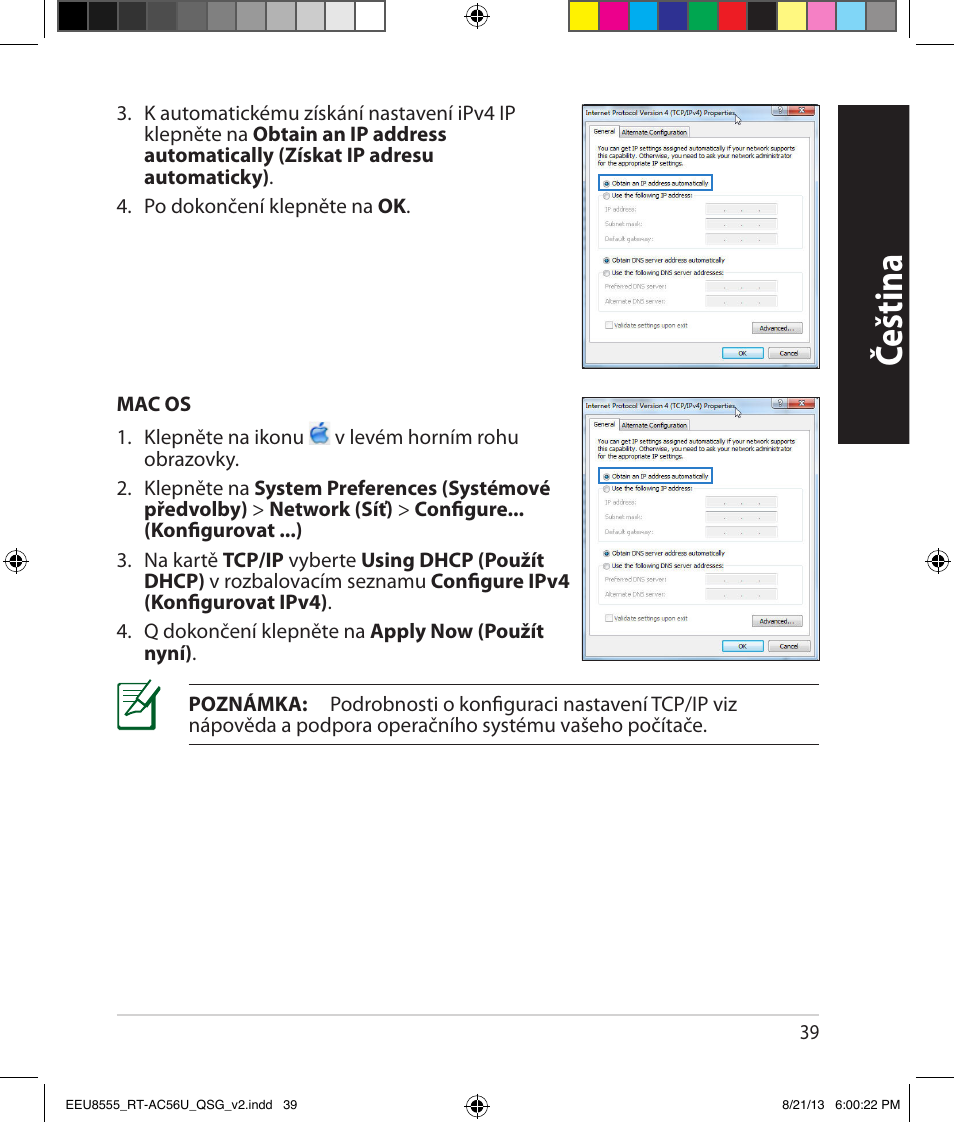 Čeština | Asus RT-AC56U User Manual | Page 39 / 234