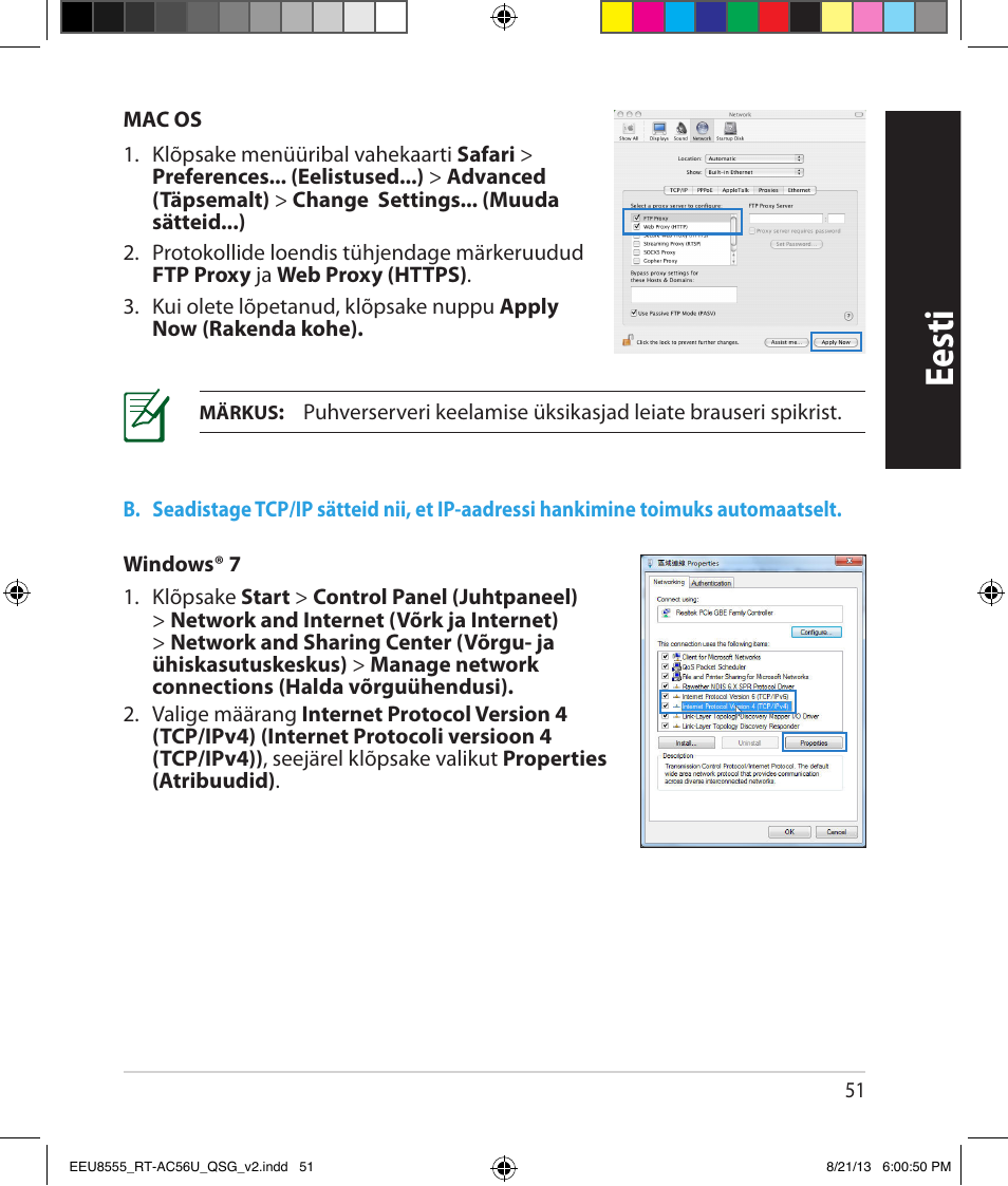 Eesti | Asus RT-AC56U User Manual | Page 51 / 234